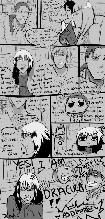 A little comic of my ocs, this is the first time that Vladimir appears xD For read: http://ikebanakatsu.deviantart.com/art/SURPRISE-MOTHERFUCKERS-ASDF-372751145?ga_submit_new=10%3A1369060939