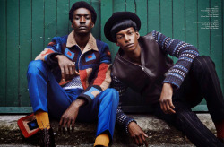 black-boys:   Boyd Alves &amp; Ty Ogunkoya by Olgaç Bozalp | L’Officiel Hommes Germany Fall 2014 Styled by Rose Forde 