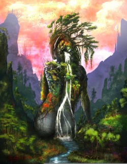 celtic-forest-faerie:  {Fountain Of Growth} by {Sverrirorz}