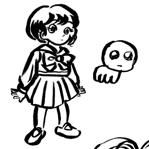 I Drew An Anime Girl And She Looked Like Tbh So I Gave Her A Little Friend :)
