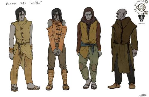 beyondskyrim:Concepts from the province of Morrowind, this time clothing designs made by our fantast