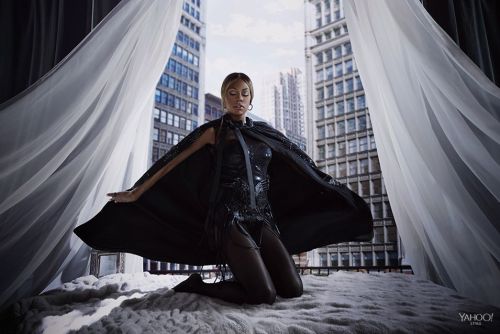 enchanted-dystopia: dailyactress: Laverne Cox for Yahoo Style CAPES ARE IN.