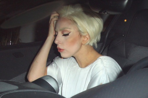 ladyxgaga:  Gaga and Lacee leaving a party last night in LA. 