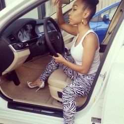 daziamoore:  Home from ATL | Somebody caught me trying to be cute in the Beemer 💙. | #Home #RoadtripOver. #NC #MonthofDazia #Ootd #BMW #Zebraprint #Instagood #PicoftheDay #Instadaily #Me #Tagforlikes 