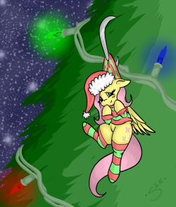 silverkunai:  Fluttershy as a christmas ornament! She really is the cutest thing, isn’t she?  omg &lt;3