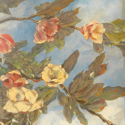 florealegiardini: Magnolia and Rhododendron (detail), Hermine von Preuschen (German,1854-1918 Berlin