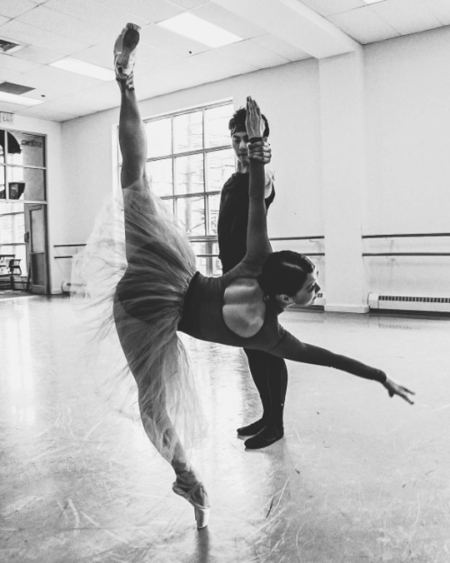 ballet-rose: Misa Kuranaga and Junxiong Zhao rehearsing Donizetti Variations