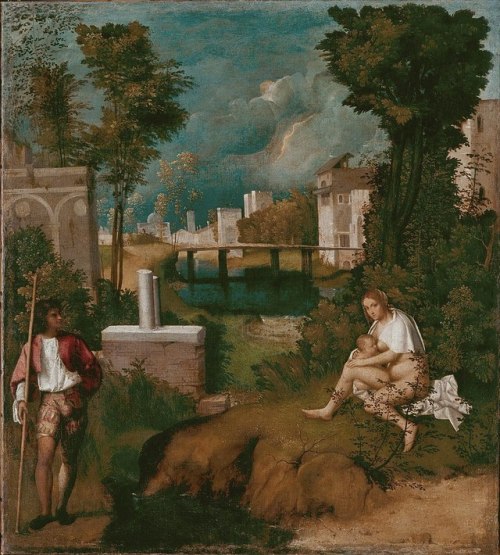 sofiartidote:Giorgione, Tempesta, 1502-1503, olio su tela, Gallerie dell'Accademia, Venezia.