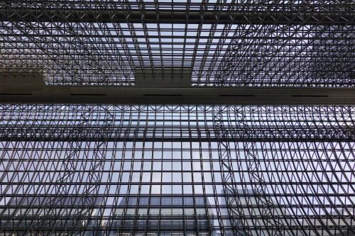 Kyoto Station: roof .. [2[2] / 5[3]] Kyoto is famous for its temples, oases of quiet contemplation. 