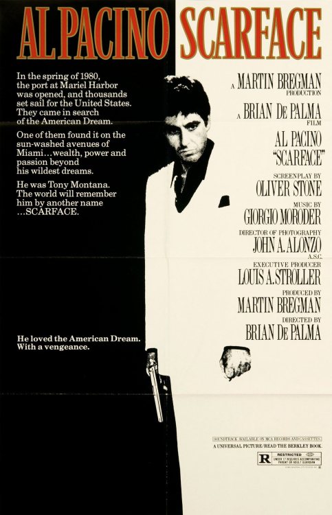 30 YEARS AGO TODAY |12/9/83| The movie, Scarface, is released in theaters.