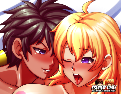 jadenkaiba:   “Yang….you’re really good at this~!”COMMISSION FOR BraveDraws of DeviantartOriginal Character Waschbar and Yang Xiao Long of RWBY  (PREVIEW) FULL VERSION AT THE USUAL PLACE ENJOY :) —————————————————————————————————-