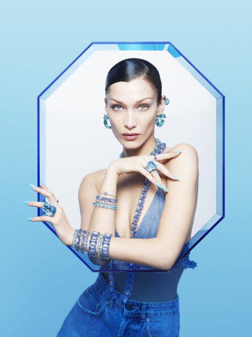 Bella Hadid, photographed by Mert Alas &amp; Marcus Piggott for Swarovski, Spring Summer 2022