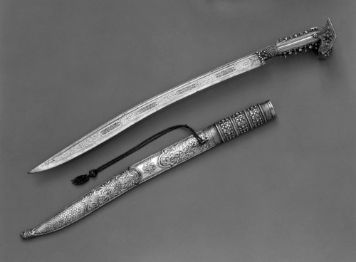 art-of-swords: Yatagan Sword with ScabbardDated: dated A.H. 1238/A.D. 1822 Culture: Anatolian or Bal