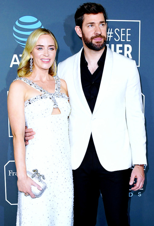 timeless-love-story: Emily Blunt and John Krasinski | 24th annual Critics’ Choice Awards at Barker H