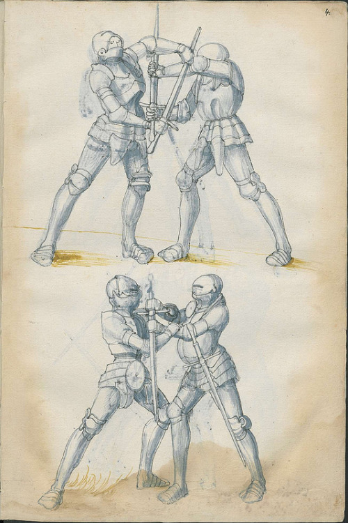 art-of-swords:Sword Fighting ManualDated: circa 1500Pages from a book from the State Library of Berl