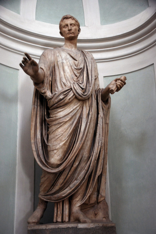 myglyptothek:Statue of Augustus. Late I century BC. Marble. Uffizi Gallery, Florence. Inv. 1914 n. 7