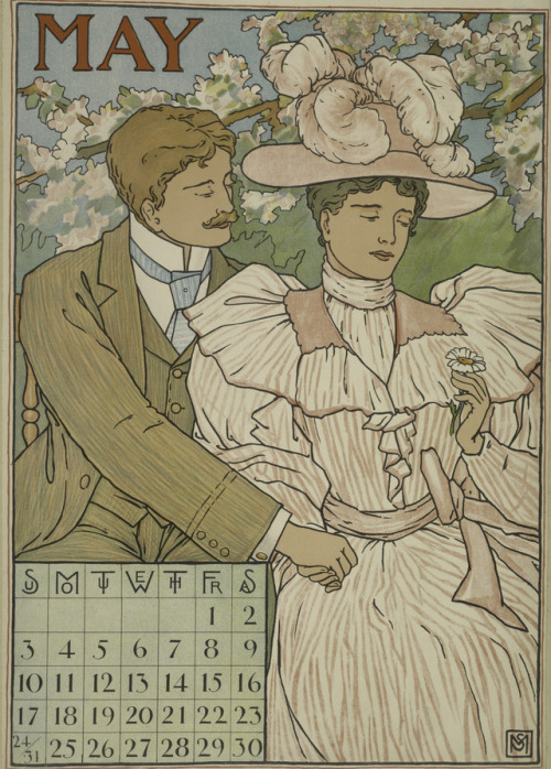 May 1896Artist: F. Schuyler Mathews(American; 1854–1938)ChromolithographPage from a calendar publish