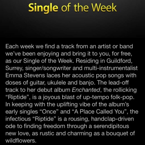 #singleoftheweek #riptide