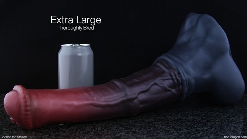 massive-dildos-huge-strapons:  “Chance The Stallion” dildo comes in Small, Medium, Large and Extra Large.  I Really, really need one for my asshole!  https://bad-dragon.com/products/chanceunflared 