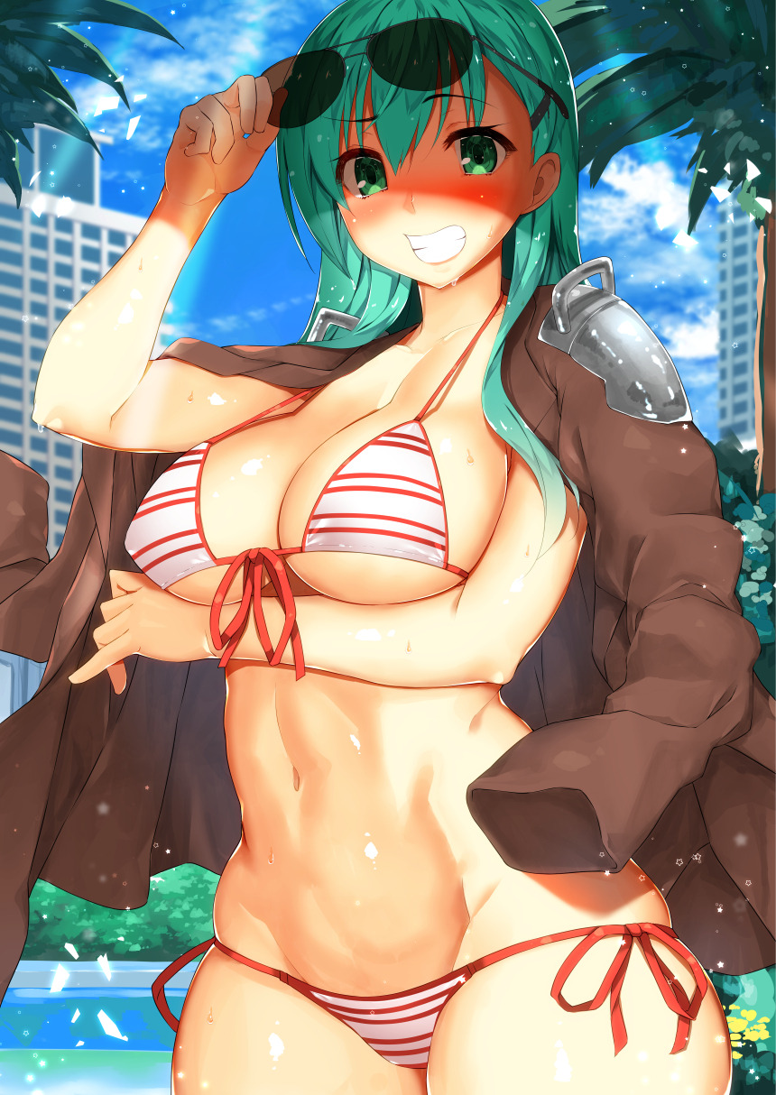 lewdkancollegirls:  水着鈴谷 by artist B-銀河@3日目タ37b委託 (@body_ma_ginga)