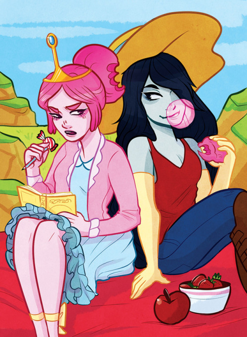 strawbearrymilk:My two submissions for a small adventure time zine that I did with a friend!!I’m so 