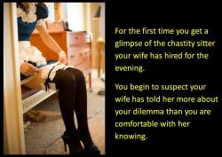 For The First Time You Get A Glimpse Of The Chastity Sitter Your Wife Has Hired For