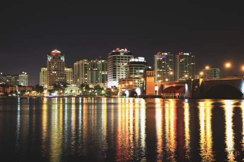 eyeamerica:  Downtown West Palm Beach. View from Palm Beach Island. Photo Safari with my dad. Decemb