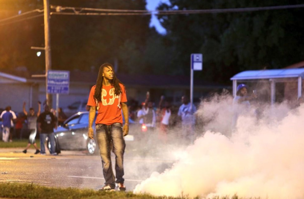 areyoutryingtodeduceme:  breakingnews:  Police fire tear gas at crowds near St. Louis