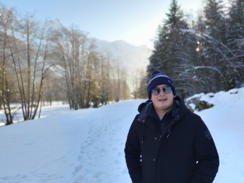 Walking in Chamonix’s forest.