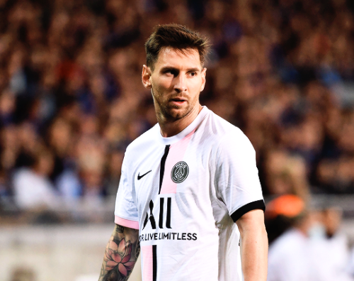teammessi:Lionel Messi during the UEFA Champions League match between Club Brugge and Paris Saint Ge
