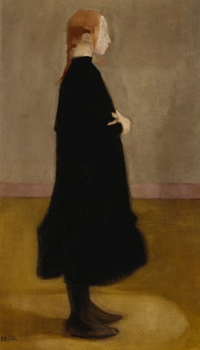 artist-helene-schjerfbeck: The School Girl II (Girl in Black), Helene Schjerfbeck, 1908, Finnish Nat