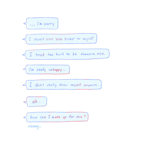 a short comic about learning to love and accept yourself. i wanted to get into the habit of making c
