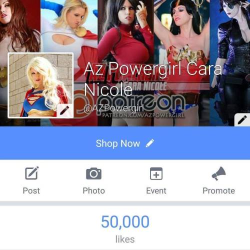 azpowergirl: @azpowergirl #celebrating #50000 #facebook #fans #AzPowerGirl #caranicole #cosplay #cos