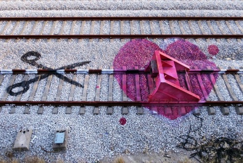 itscolossal: Colorful Street Art on the Train Tracks of Portugal by Artur Bordalo