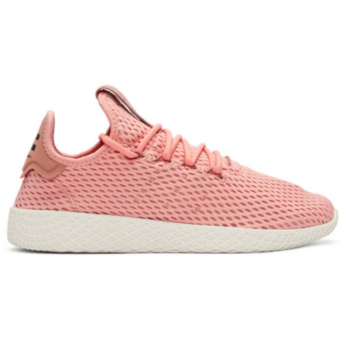 adidas Originals x Pharrell Williams Pink Tennis Hu Sneakers ❤ liked on Polyvore (see more pink snea