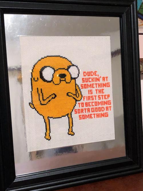 crossstitchworld:  Wise words from Jake the