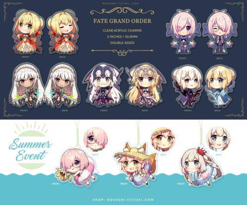 Various keychains and acrylic stands are restocked \ o / Store - rosuuri.tictail.com