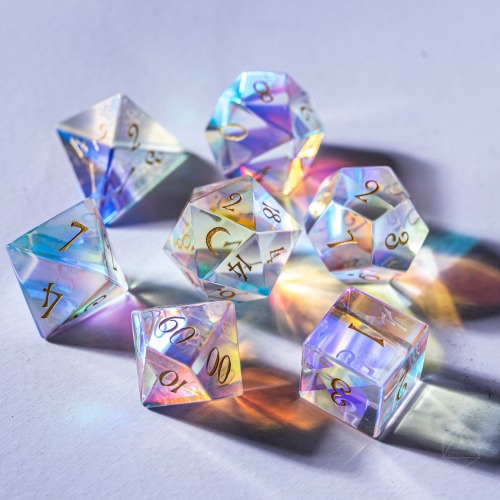 sosuperawesome:Glass Dice SetsURWizards on Etsy