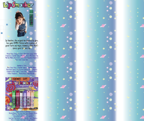 fuckyeahnostalgicbeauty: A screenshot of the old Lipsmacker Cosmic Lips web page