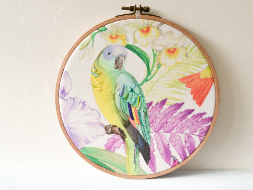 Tropical Embroidery Hoop Art 7″doalittledance.etsy.comdoalittledance.folksy.com