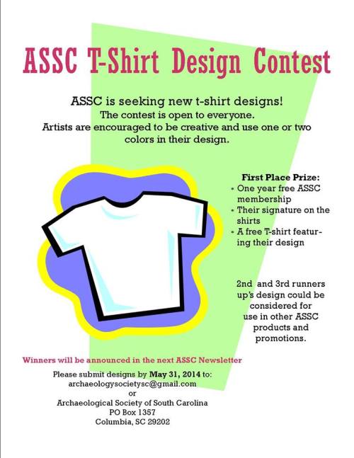 sc-archaeology: There is just over a month left to submit your designs to the ASSC’s T-shirt D