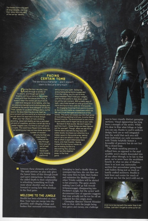 video-games-girls-play-to:Shadow of the tomb raider article from official playstation magazine uk ju