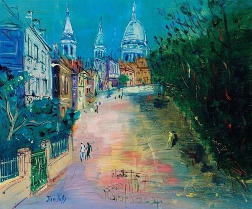 Montmartre, Rue de l'Abreuvoir   -   Jean Dufy French, 1888-1964Oil on canvas, 46 cm (18.11 in.) x  