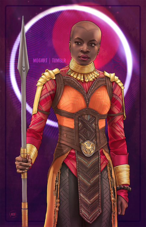 mdgart:Wakanda forever! Nakia, Okoye &amp; Shuri.  I, too, loved Black Panther and had to draw my f