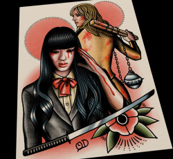 flash-art-by-quyen-dinh:  One of my all time favs.. Kill Bill, now in the shop! 