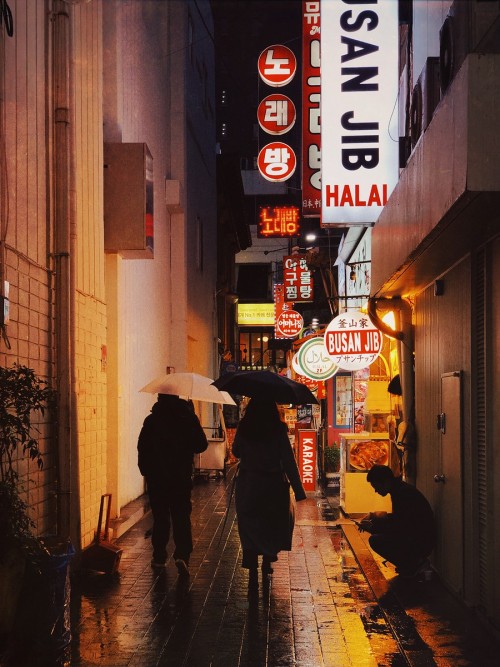 Rainy night in Myeong-dong…