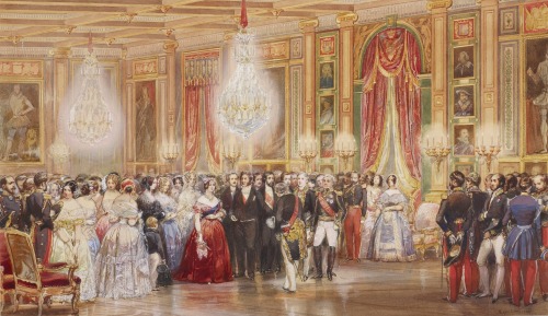 Presentations in the Galerie des Guises of the Château d'Eu during the visit by Britain’s Queen Vict