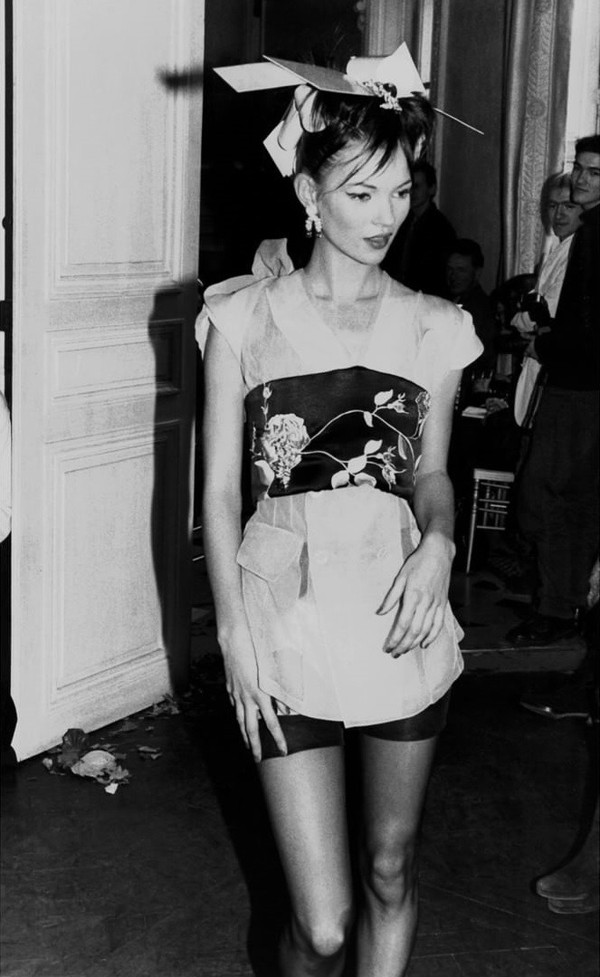 Black-is-no-colour — Kate Moss at the John Galliano Fall 1994 show. ©