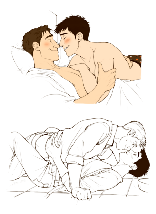 aloeviera:  theultimaterainicorn:  hella-gay-fangirl:  miyajimamizy:   Calladashi doodles Part 1. You can check out wip of part 2 at Twitter. If you’re still wondering why and how I ship this, just go here (x)  NSFW stuff below. Don’t check if you