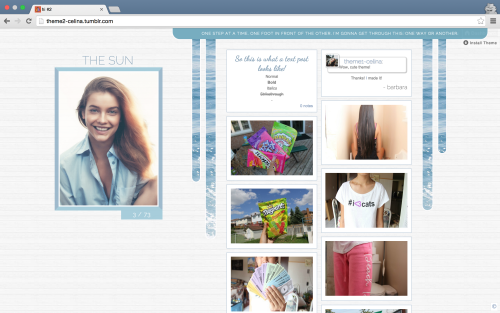 ♛THEME TWO BY CELINA ♛ Live Preview // Code // Alternative Code What this theme has for you: Really 